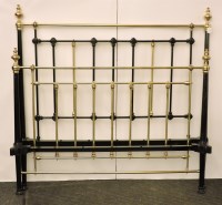 Lot 455A - Iron and brass bed ends