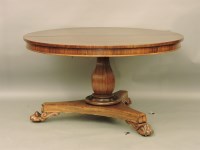 Lot 770 - A William IV rosewood breakfast table