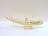 Lot 409 - An Indian carved ivory wedding boat