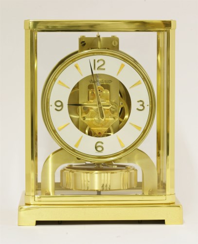 Lot 413 - A Jaeger-LeCoultre gilt brass 'Atmos' clock