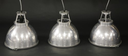 Lot 433 - Three aluminium hanging lights