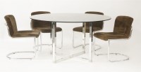 Lot 590 - A contemporary chrome table