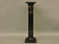 Lot 754 - An ebonised 19th century column