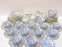 Lot 526 - Royal Worcester blue and white Dragon design porcelain tea wares