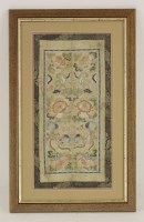 Lot 251 - An embroidered silk Panel