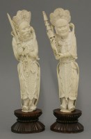 Lot 194 - A pair of ivory Heavenly Kings