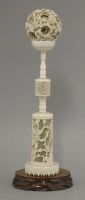 Lot 204 - An ivory Ball and Stand