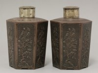 Lot 110 - A rare pair of Yixing Tea Canisters