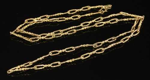Lot 37 - A 9ct gold twisted figure of eight link chain