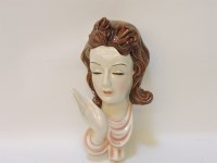 Lot 465 - A Royal Belvedere Vienna porcelain Art Deco wall mask