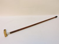 Lot 479 - A horn handled and silver mounted malacca walking stick