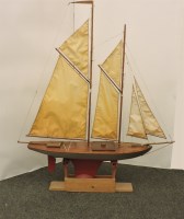 Lot 616 - A model remote control pond yacht