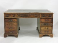 Lot 809 - A 19th century mahogany partner's desk