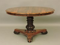 Lot 788 - A William IV rosewood breakfast table