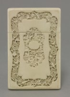 Lot 196 - An ivory Card Case