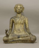 Lot 9 - A gilt bronze Buddha