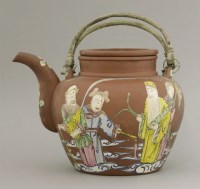 Lot 109 - A large and unusual Yixing Teapot and Cover