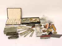 Lot 1081 - Box of collectors items to include military medals