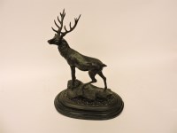 Lot 1392A - A reproduction bronze stag