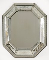 Lot 1498 - A Venetian octagonal mirror