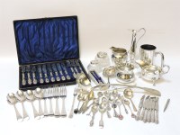 Lot 1179 - A quantity of silver and silver plate