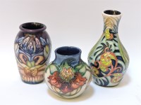 Lot 1213 - Three modern Moorcroft vases