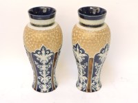 Lot 1379 - A pair of Royal Doulton glazed stoneware vases