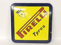 Lot 1385 - A Pirelli tyres enamel sign