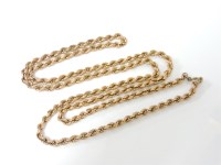 Lot 1006 - A 9ct gold rope chain necklace