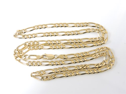 Lot 1039 - An Italian gold filed figaro chain necklace