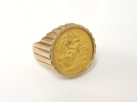 Lot 1046 - A 1914 half sovereign in a 9ct gold ring mount