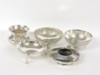 Lot 1079 - A silver ashtray