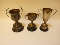 Lot 1140 - Three silver trophies