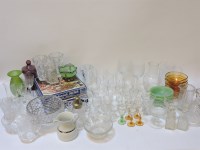 Lot 1281 - A large quantity of 20th century pressed and cut glasswares