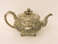 Lot 1164 - A George IV silver teapot