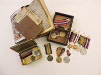 Lot 1097 - A collection of WW1 medals