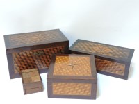 Lot 1382 - Three 19th century parquetry boxes