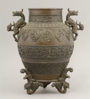 Lot 1350 - A fine bronze vase