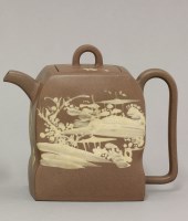 Lot 103 - An enamelled Yixing Teapot and Cover