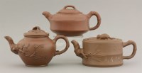 Lot 105 - Three Yixing Teapots and Covers