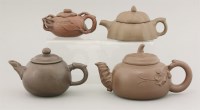Lot 106 - Four small Yixing Teapots