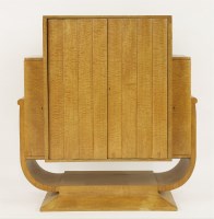 Lot 728 - An Art Deco style maple board television cabinet modelled as a cocktail cabinet