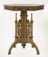 Lot 389 - A Gothic oak centre