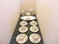 Lot 1372 - A Sevres style six setting coffee service