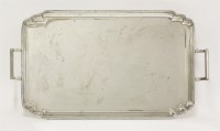 Lot 98 - A silver two-handled tray