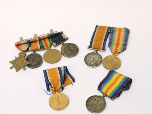 Lot 1092 - A group of four Great War medals