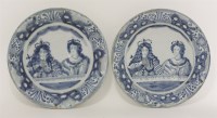 Lot 7 - Two Dutch delft chargers