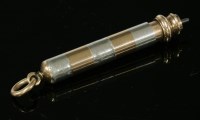 Lot 449 - A gold and platinum telescopic action propelling pencil