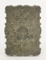 Lot 239 - A Victorian silver card case