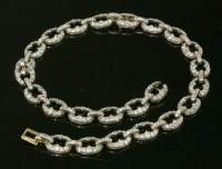 Lot 368 - A pair of early to mid-19th century diamond set chain-link bracelets